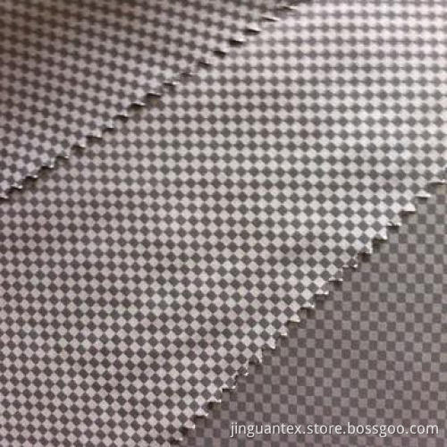 50D Black Yarn Check Faille for Coat